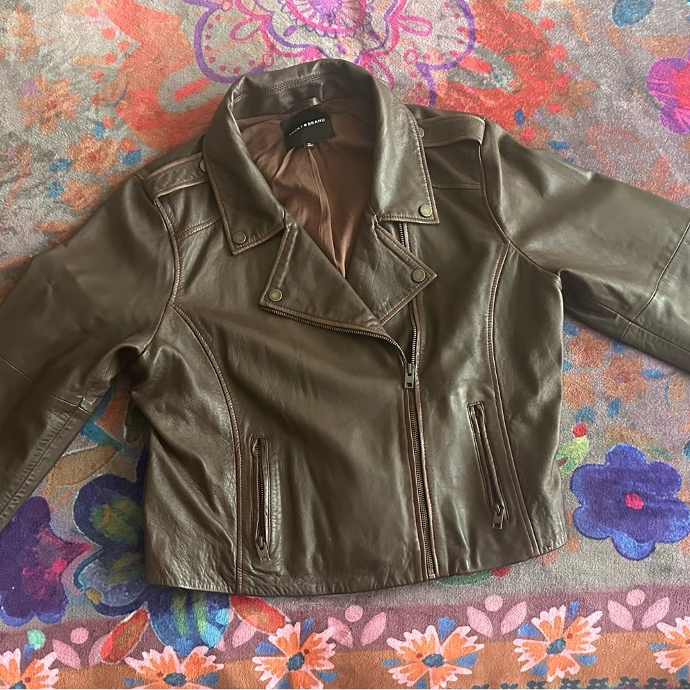 Lucky Brand leather moto jackef